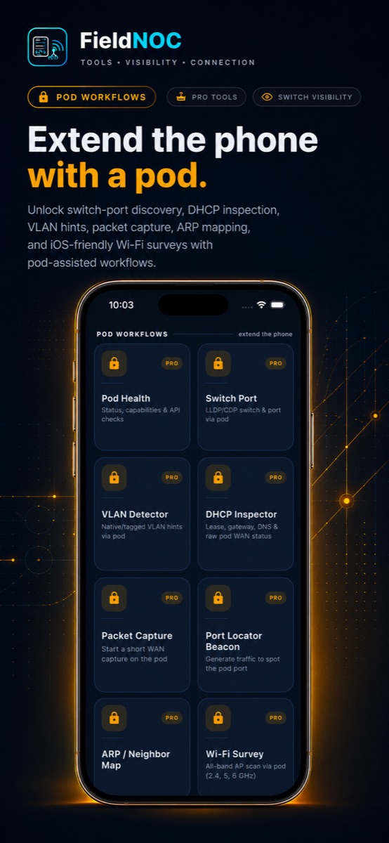 FieldNOC pod workflows screenshot