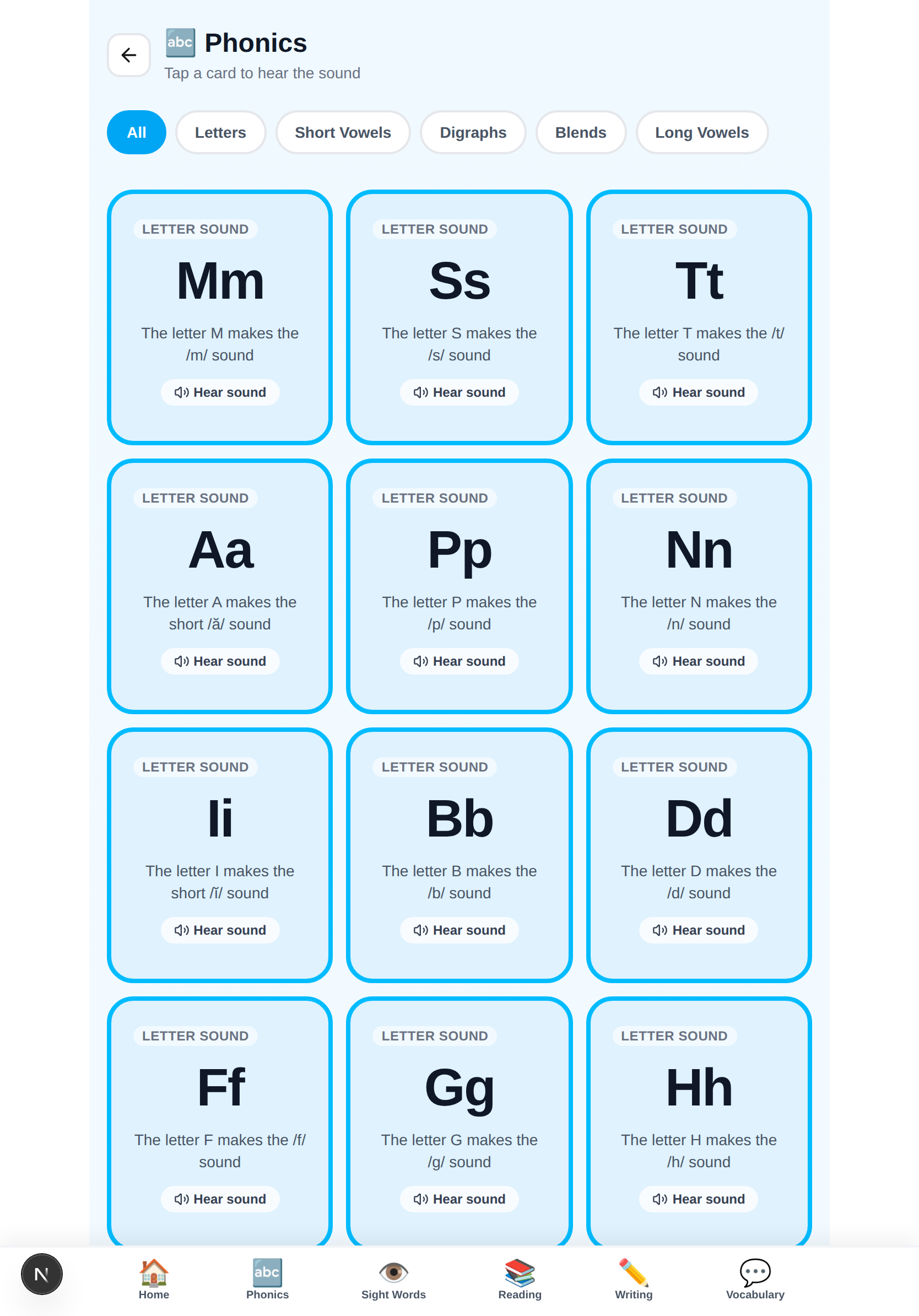 WordNest phonics overview